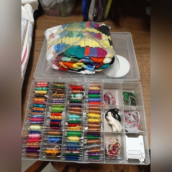 Cross Stitch Crib Blanket and Accessories - Picture 2 of 2